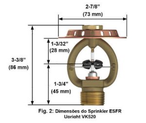 Sprinkler ESFR K14 Up-right – VK520